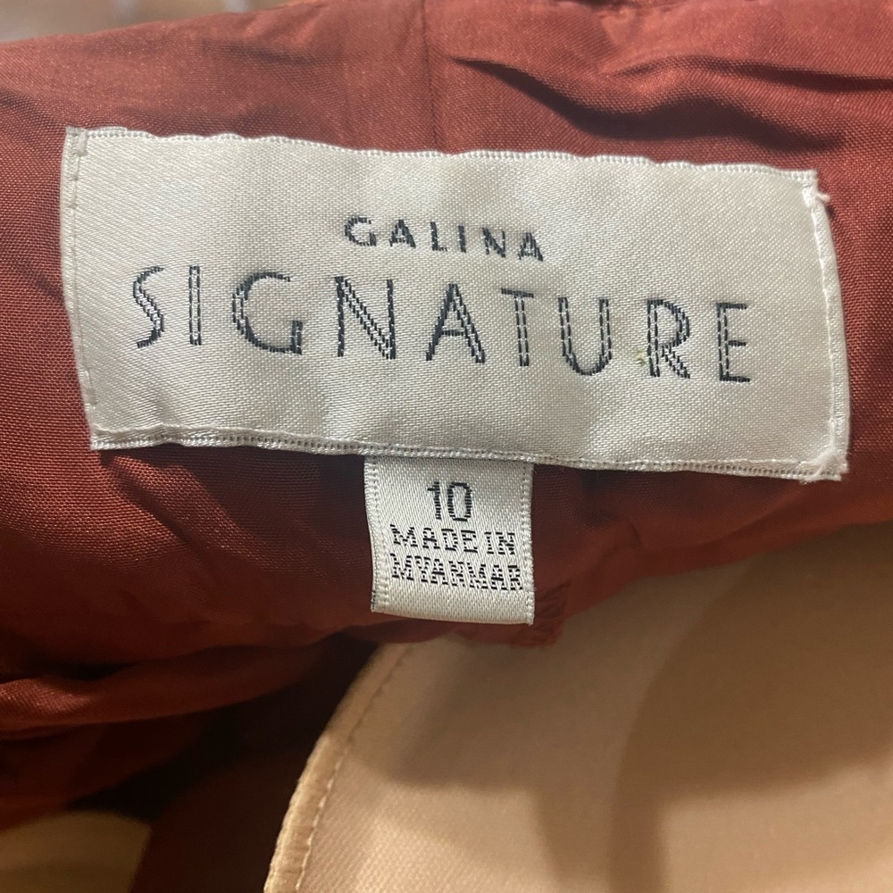 Galina Signature Cinnamon Rust Brown Formal Dress Train Prom Size 10 - Picture 10 of 14